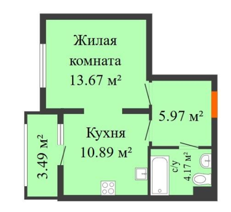 1 к.кв ЖК Новелла