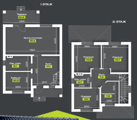 Двухэтажный дом 131,5кв.м на 4,5сот