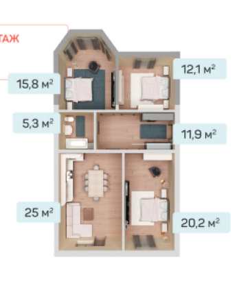 Дом 90кв.м на 3сот