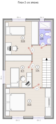 Двухэтажный дом 90кв.м на 3сот.