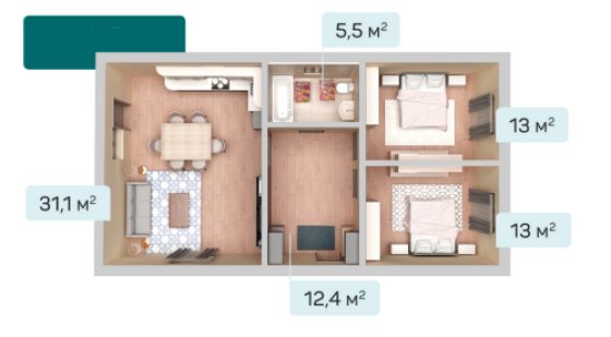 Дом 75в.м 3 сот