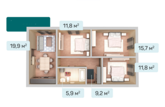 Дом 74кв.м на 3сот