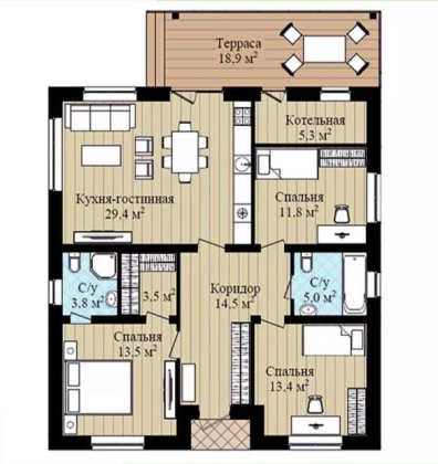 Дом 130кв.м на 5,2сот