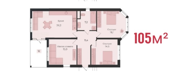 Дом 105кв.м 3,2сот ИЖС