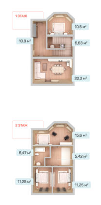 Двухэтажный дом 100кв.м