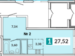 Студия 27,52кв.м